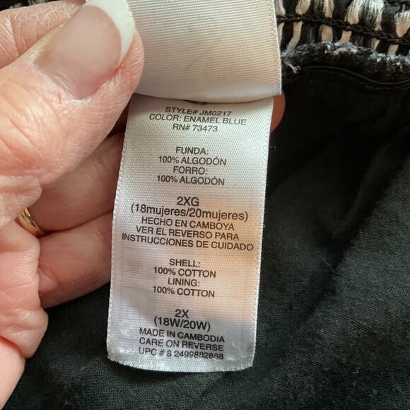 Just My Size Aztec Pattern Smocked Waist Vibrant Colors Lined Full Skirt 2X - Picture 6 of 8